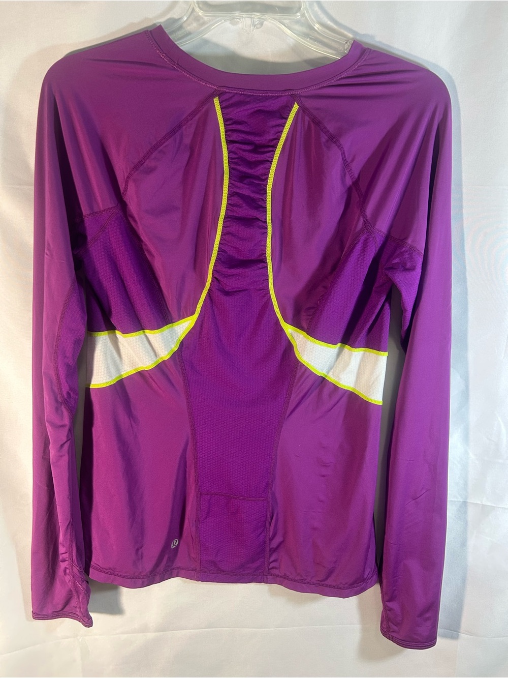 lululemon athletica Purple Long-Sleeve Athletic Top with White Accent - Picture 4 of 7